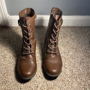 Brown Leather Booties